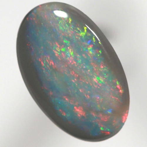 SOLID BLACK OPAL Bright blood red over greens